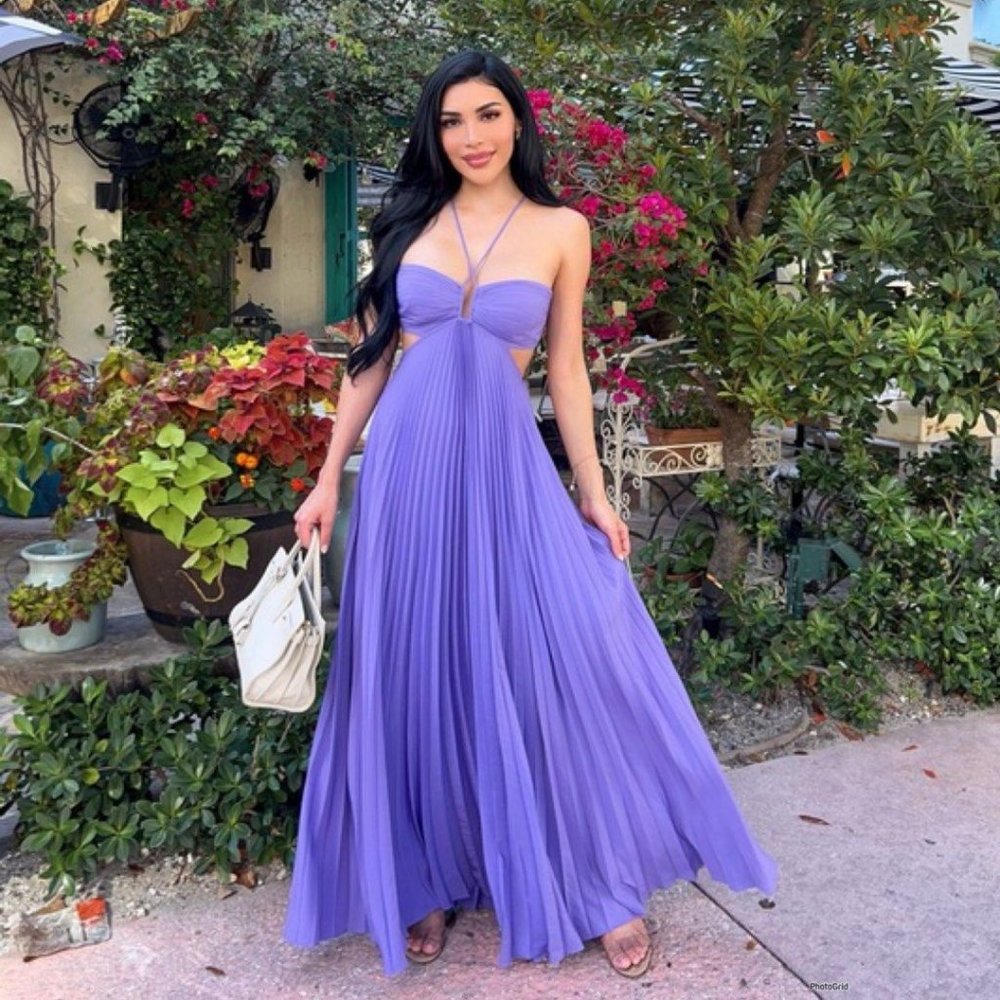 NEW A.L.C. Moira Dress Gown in Bellflower Purple in Size 4